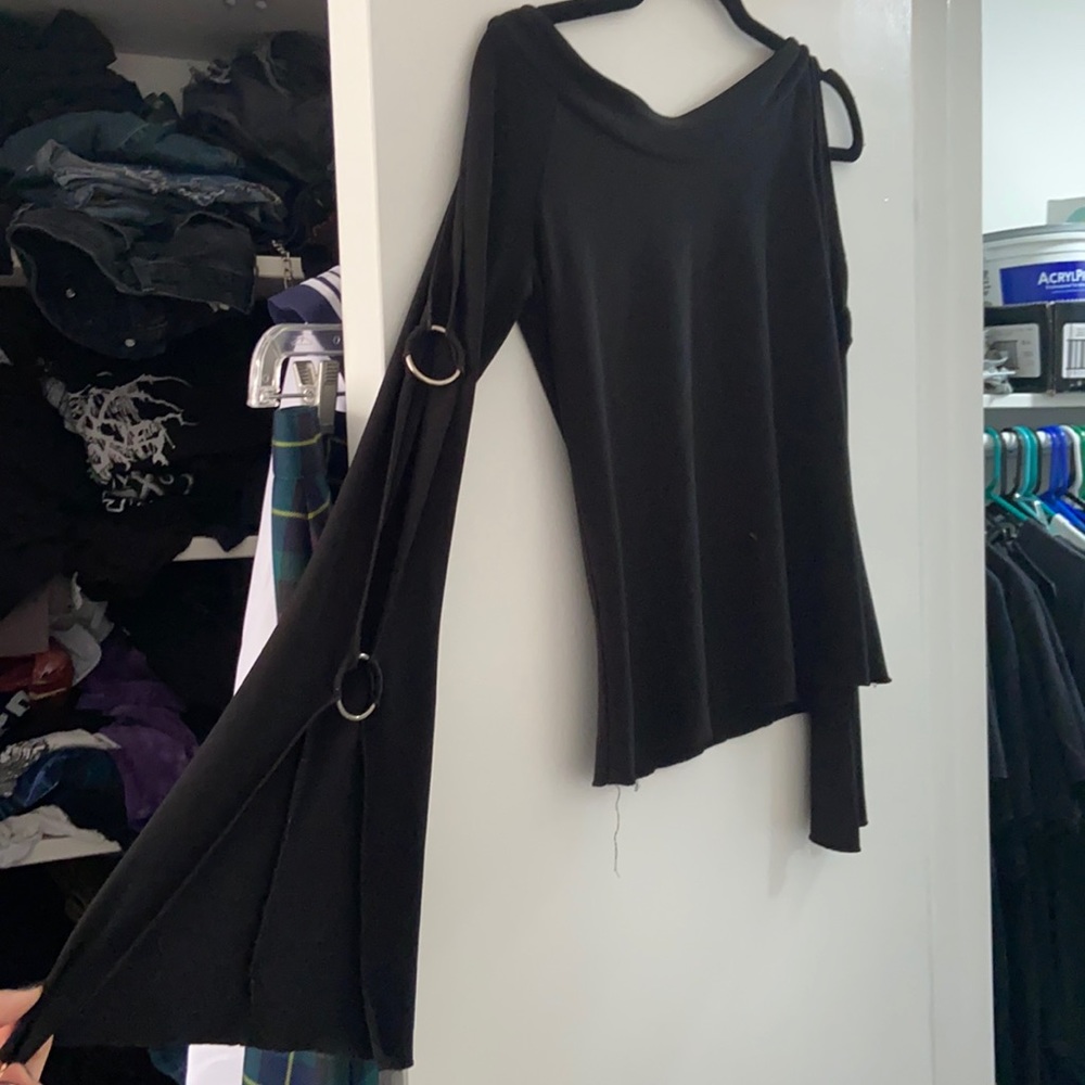 Vampire bell sleeve top
